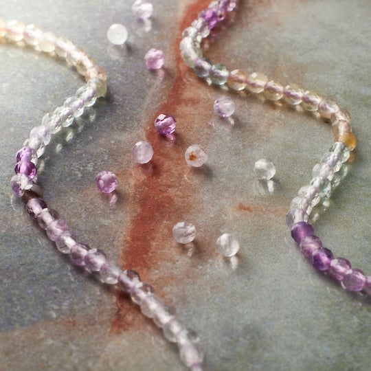 6 Pack: Ombre Fluorite Faceted Round Beads, 2mm by Bead Landing™